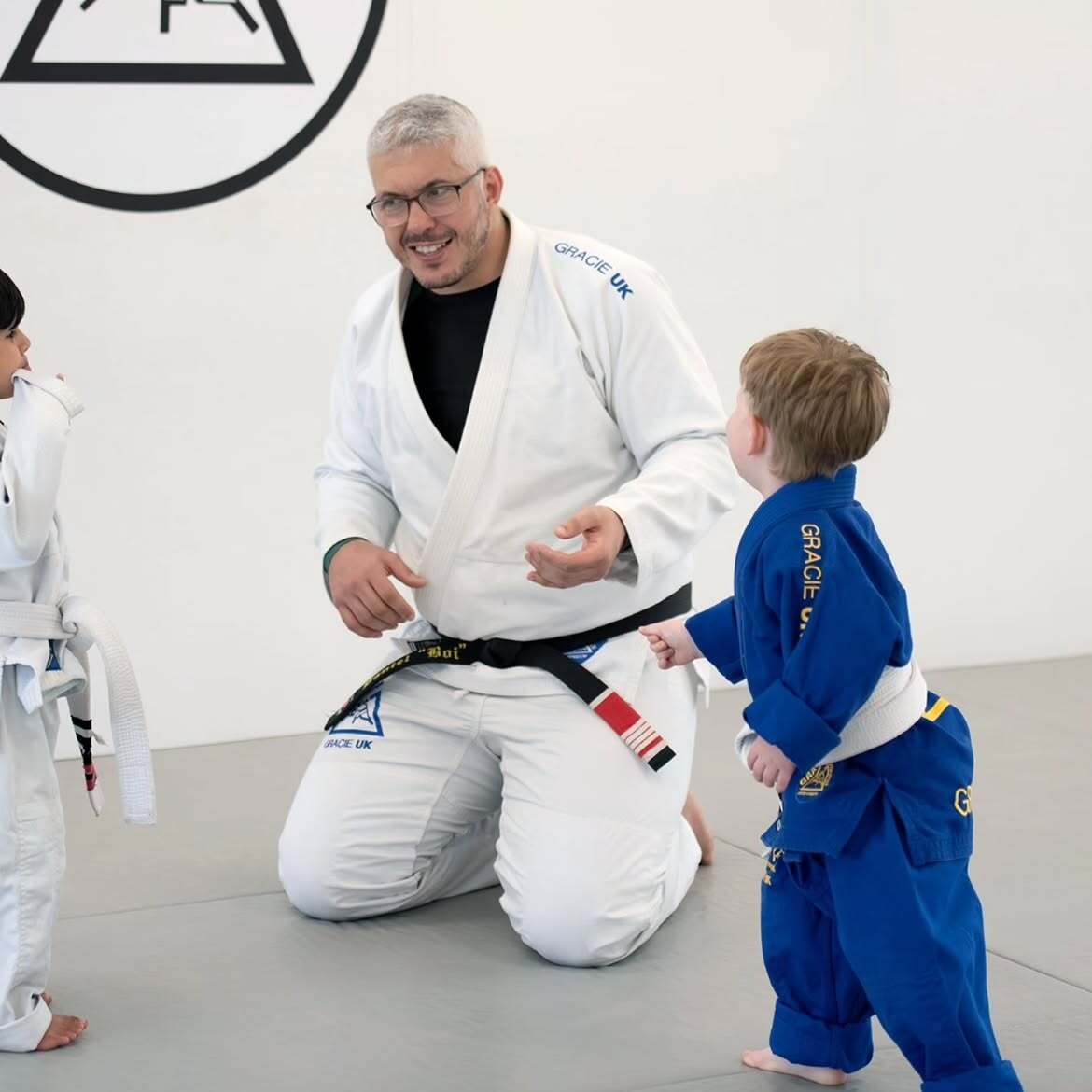 Toddler training with a black belt instructor